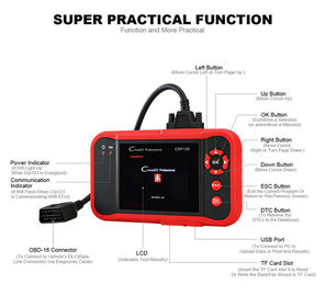 LAUNCH Creader CRP129 ENG/AT/ABS/SRS EPB SAS Oil Service Light resets auto obd2 eobd code reader diagnostic Scanner tool