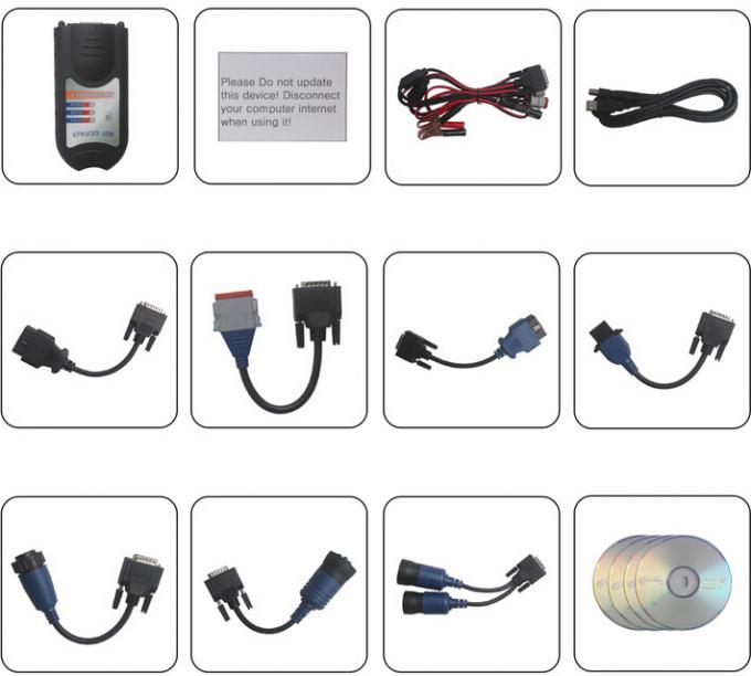 Op zwaar werk berekende Verbinding 125032 van XTruck USB van de Bouwscanner Softwarediesel