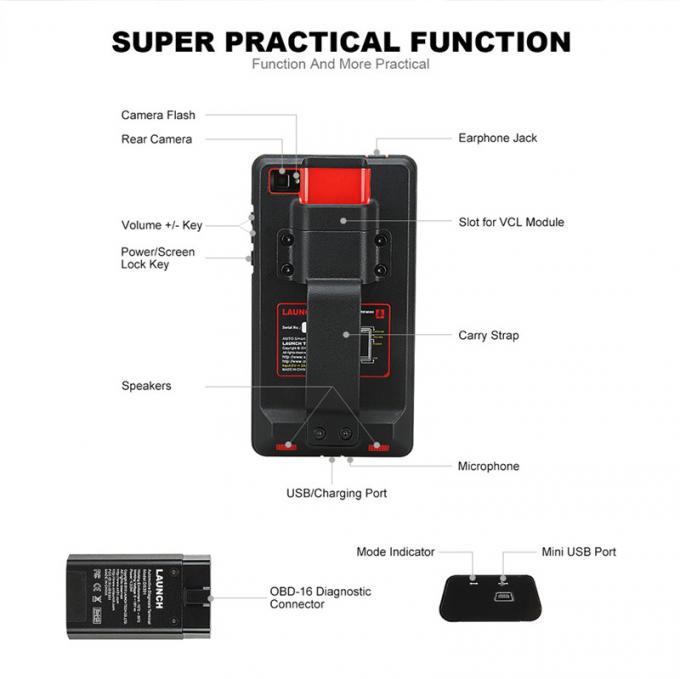 X431 Pro Minilancering X431 Pro Minibluetooth/hulpmiddel van ECU van Wifi het Volledige auto kenmerkende met Lancering x-431 PR van de 2 jaar vrije update