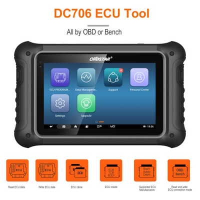 OBDSTAR DC706 ECU Tool Full Version Plus P003+ Adapter and ECU Bench Cables for Reading BOSCH ECU Data All by OBD or Bench Cars and Motocycles TCM clone