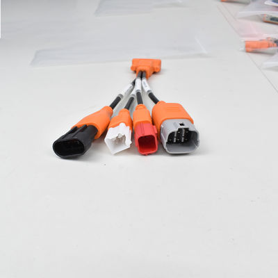 4 IN 1 Motorcycle Diagnostic Connector Cable for SYM-3P KYMCO-3P PGO-6P HARTFORD-6P with Master Jumper for K-LINE L-LINE CAN Bus Protocol