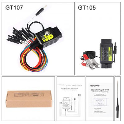 GODIAG GT105 ECU IMMO Kit Plus GT107 DSG Versnellingsbak Data Lees/Schrijf Adapter voor DQ250, DQ200, VL381, VL300, DQ500, DL501 Compatibel met PCMTuner, Kess V2, PCMFlash, KTMBench etc