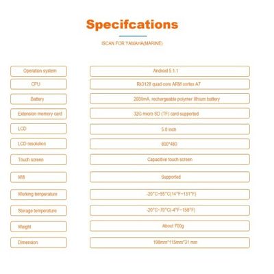 OBDSTAR iScan for YAMAHA Marine Diagnostic Tool Code Reading Code Clearing Data Flow Action Test for 2003 -2022 All Jet Ski Outboard model