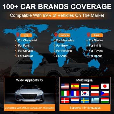 Xtruck 819 OBD2 Scanner Car Diagnostic Tool with Wireless Range up to 10 Meters for Fault Code Diagnosis and Real-Time Data Monitoring