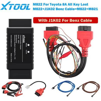 XTOOL M822 M821 Sleutel Emulator Voor Toyota A8 Voor Benz Kabel Alle sleutels Verloren Sleutel Programmering Moet Werken Met KC501 Programmer Voor PAD3