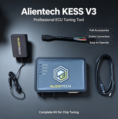 Alientech KESS V3 ECU Programmeur met 10x Snellere Dataoverdracht, 9-Talen Interface en Glasvezel Composiet Behuizing